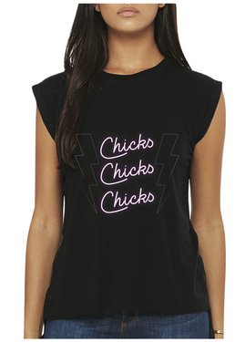 Chicks Rolled Cuff Tee