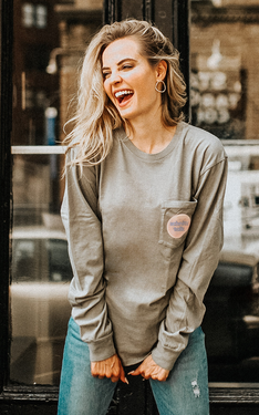 Crying But Thriving Longsleeve Pocket Tee