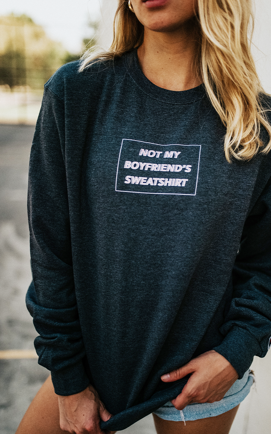 Not My Boyfriend's Sweatshirt Schnitt Talk Podcast Clothing & Merch